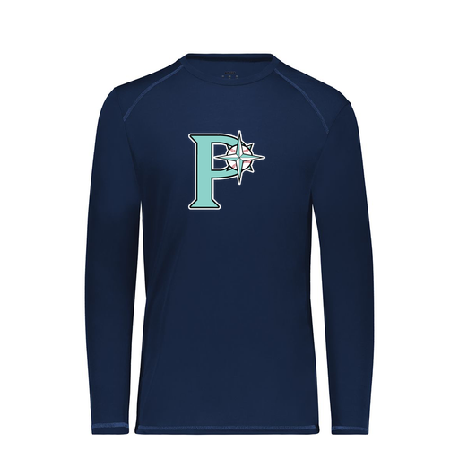 [6845.065.S-LOGO1] Men's SoftTouch Long Sleeve (Adult S, Navy, Logo 1)