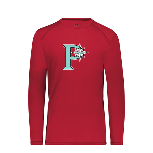 [6845.083.S-LOGO1] Men's SoftTouch Long Sleeve (Adult S, Red, Logo 1)