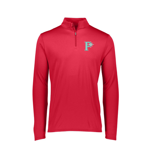 [FTLQFLRD-FAXS-LOGO1] Decker Women's Flex-Lite 1/4 Zip Shirt (Female Adult XS, Red, Logo 1)