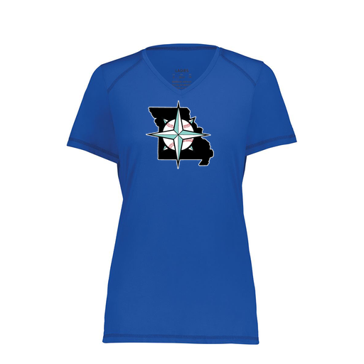 [6844.060.XS-LOGO3] Women's SoftTouch Short Sleeve (Female Adult XS, Royal, Logo 3)