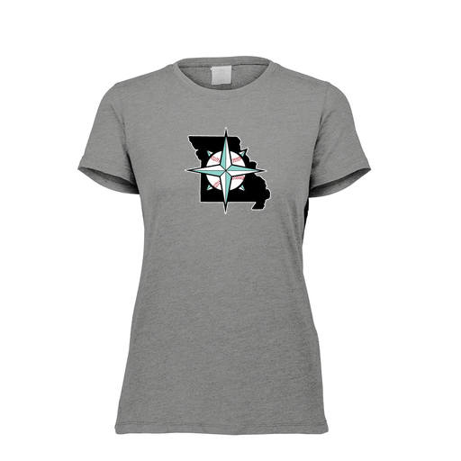 [FTSCUBGY-FAXS-LOGO3] Decker Women's Tri-Blend T-Shirt - Short Sleeve (Female Adult XS, Gray, Logo 3)
