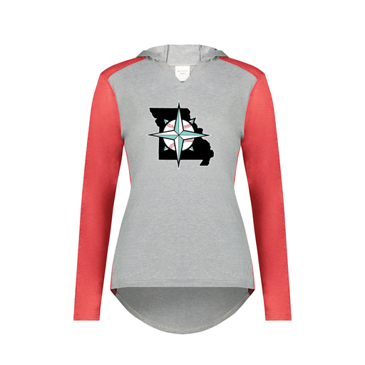 [6902.27V.XS-LOGO3] Ladies Vintage Hoodie (Female Adult XS, Red, Logo 3)