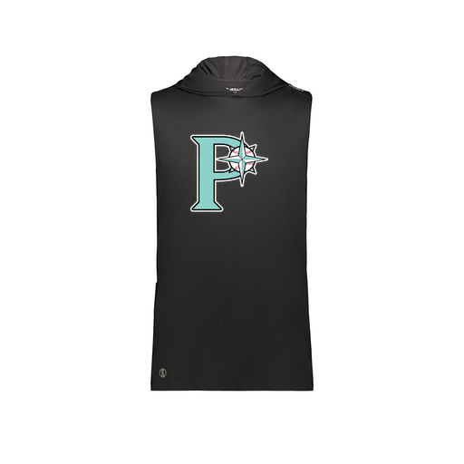 [222590.080.XS-LOGO1] Men's CoolDry Sleeveless Hoodie (Adult XS, Black, Logo 1)