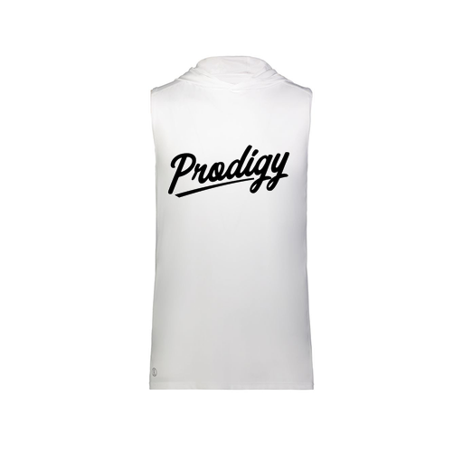 [222590.005.XS-LOGO2] Men's CoolDry Sleeveless Hoodie (Adult XS, White, Logo 2)