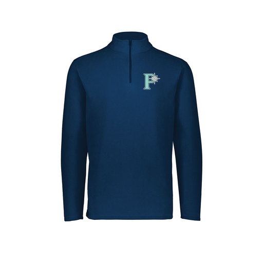 [6863.065.XS-LOGO1] Men's MicroFleece 1/4 Zip Pullover (Adult XS, Navy, Logo 1)