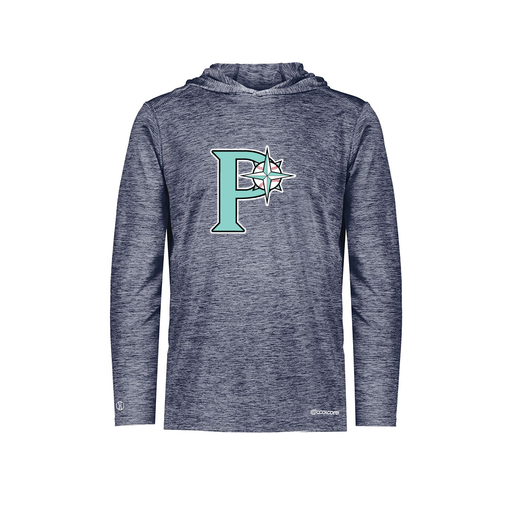 [FOLHCGNV-YS-LOGO1] Decker Youth Charge Hoodie (Youth S, Navy, Logo 1)