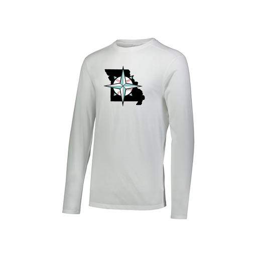 [FTLCUBWH-YS-LOGO3] Decker Youth Tri-Blend T-Shirt - Long Sleeve (Youth S, White, Logo 3)