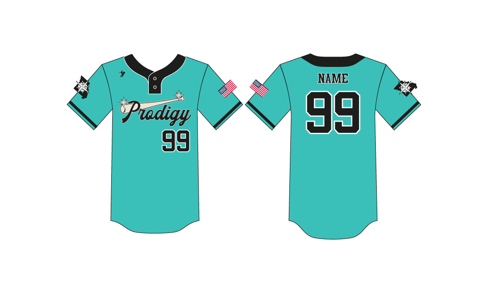 KC Prodigy 16U - Anderson - Teal Two-Button Jersey